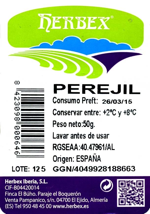 Perejil liso - Ingredients - es