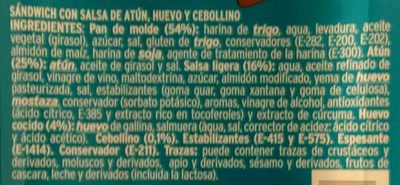 Sandwich atún - Ingredients - es