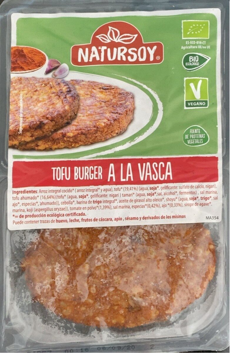 Tofu Burger A la Vasca - Producte - es