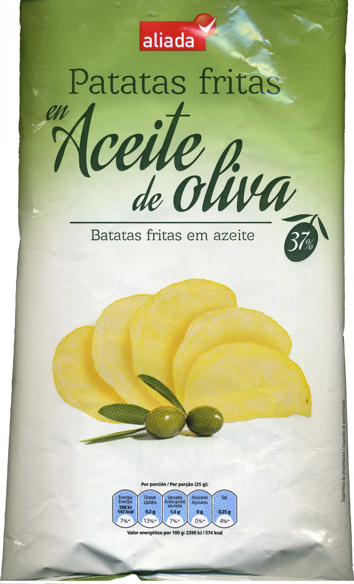 Patatas fritas lisas en aceite de oliva - Producte - es