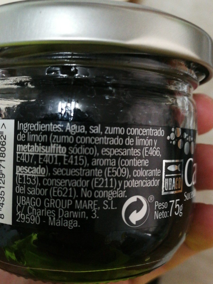 Caviar Noir - Ingredients - fr