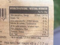 Chocolate negro - Informació nutricional - es