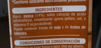 Bebida de Avena - Ingredients - es