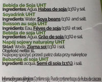 Bebida de Soja Original - Ingredients - es