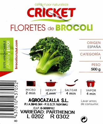 Floretes de brócoli - Ingredients