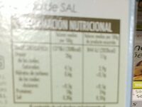 Filetes de Caballa del Sur en Aceite de Oliva Bajo en sal - Informació nutricional - es