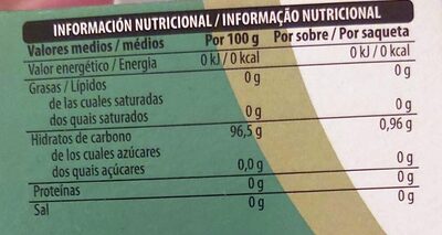 Stevia - Informació nutricional - es