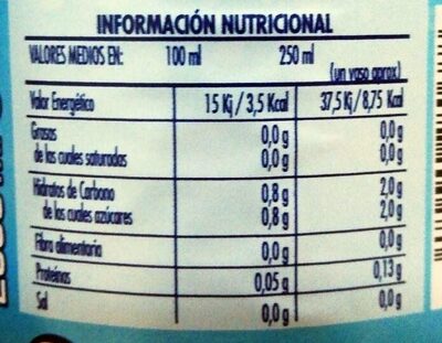 Refresco sin gas naranja sin azúcares añadidos - Informació nutricional