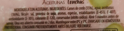 Mortadela con aceitunas - Ingredients - es