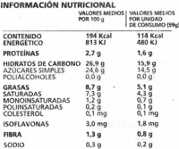 Polos de soja con chocolate - Informació nutricional - es