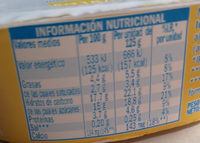 Natillas sabor vainilla - Informació nutricional - es