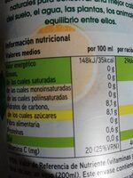 zumo naranja - Informació nutricional - es