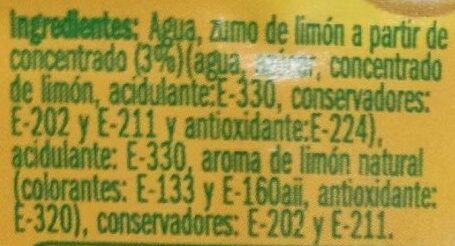Aderezo de limón - Ingredients - es