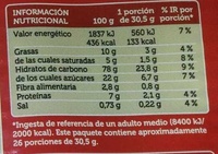 Galletas María Rustica - Informació nutricional - es
