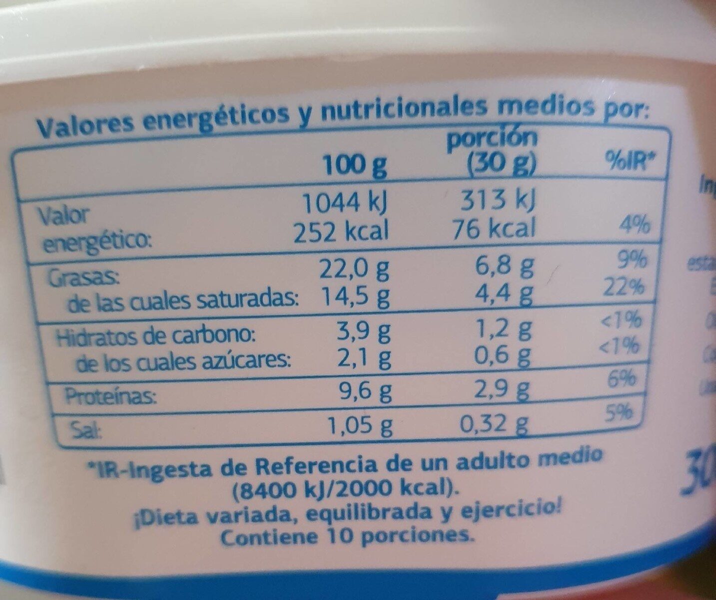 leche de galicis - Informació nutricional - es