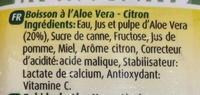 Aloe Lemon - Ingredients - fr