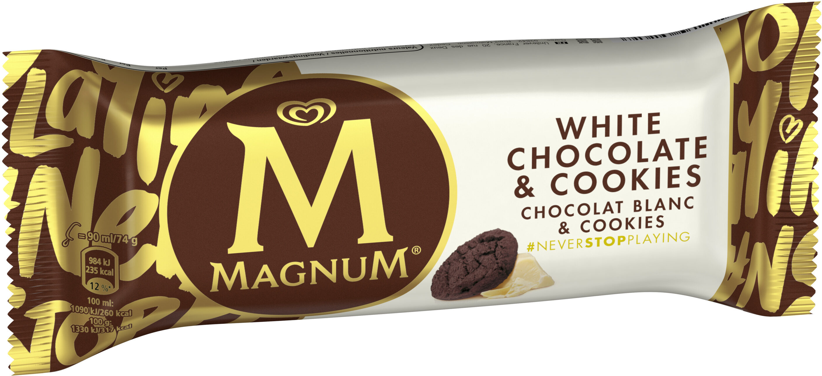 Magnum - White chocolate & cookies - Producte - en