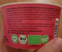 Coconut yogurt. Raspberry - Informació nutricional - es